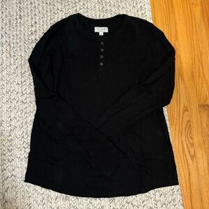 Black Tecovas button Henley